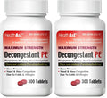 HealthA2Z Decongestant PE | Phenylephrine HCl 10 mg | Maximum Strength Nasal & Sinus Relief (300 Count, Pack of 2)