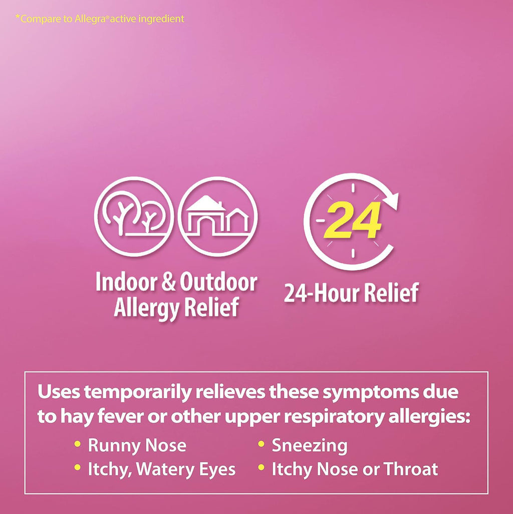 HealthA2Z® Fexofenadine Hydrochloride 60mg | 12-Hour Allergy Relief | 200 Count (Pack of 1)