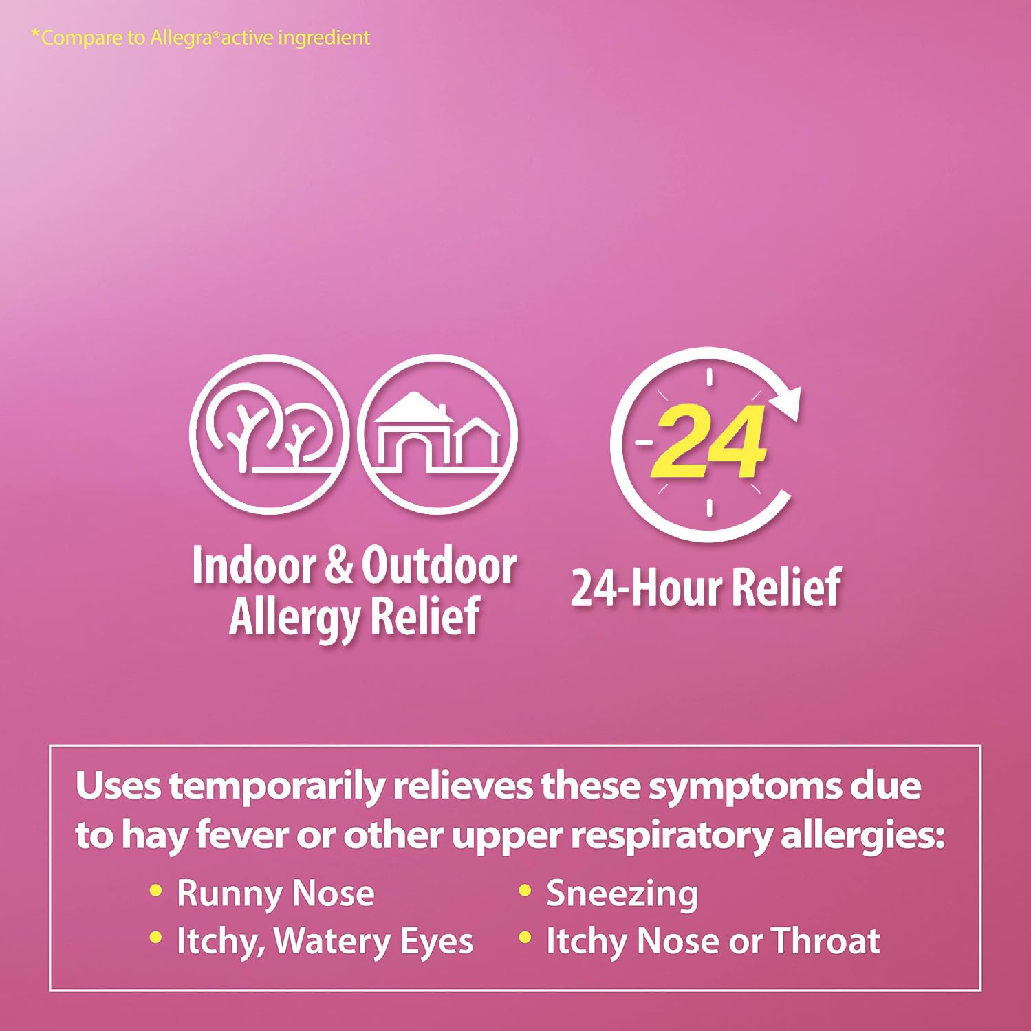 HealthA2Z® Fexofenadine Hydrochloride 60mg | 12-Hour Allergy Relief | 200 Count (Pack of 1)