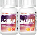 HealthA2Z Gas Relief Simethicone 180 mg | Fast Gas Relief | 120 Count Pack of 2