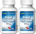 HealthA2Z Stool Softener | Docusate Sodium 100 mg | Red Capsules (400 Count Pack of 2)