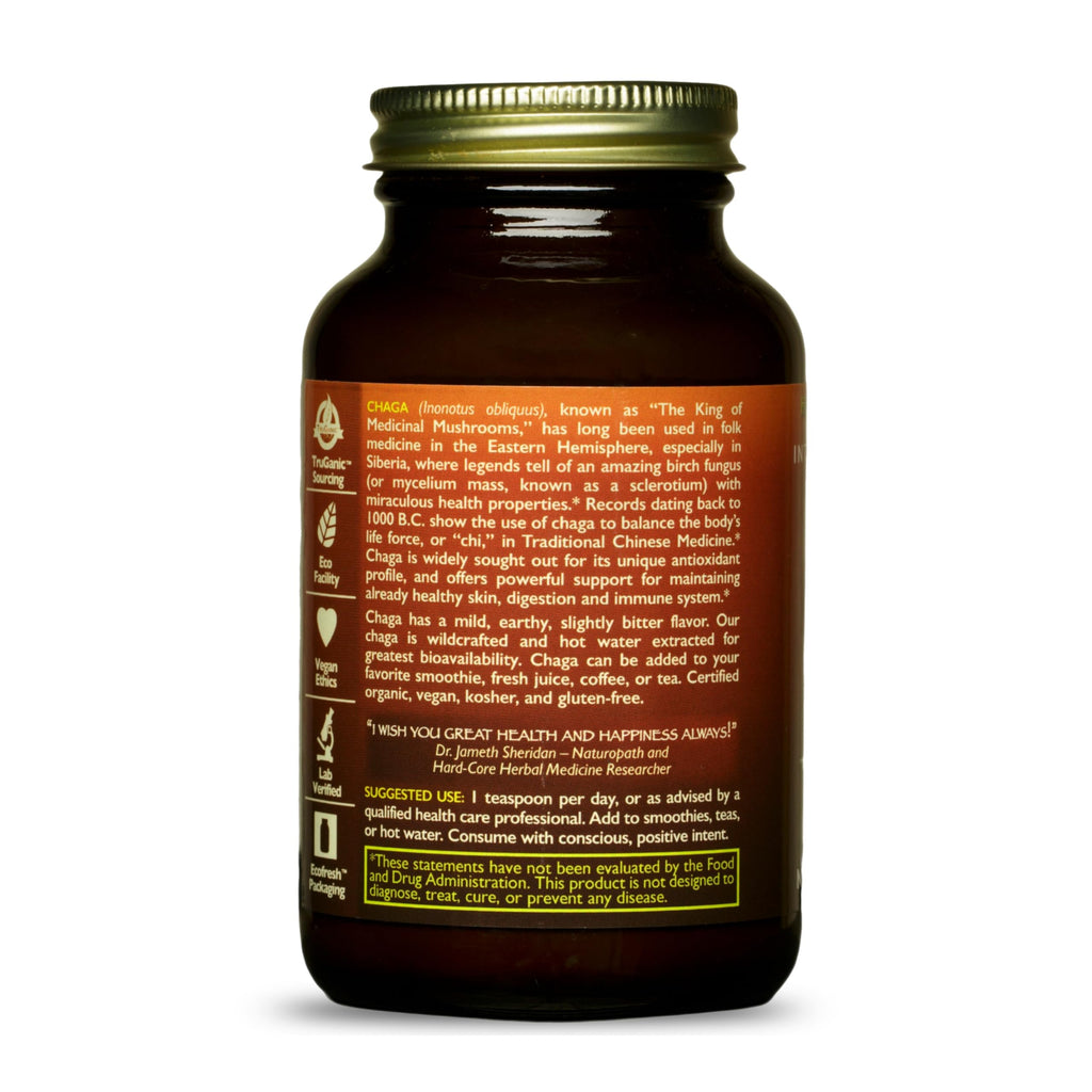 HealthForce SuperFoods Integrity Extracts Chaga Powder – 70 g | Organic, Vegan, Kosher, Gluten-Free