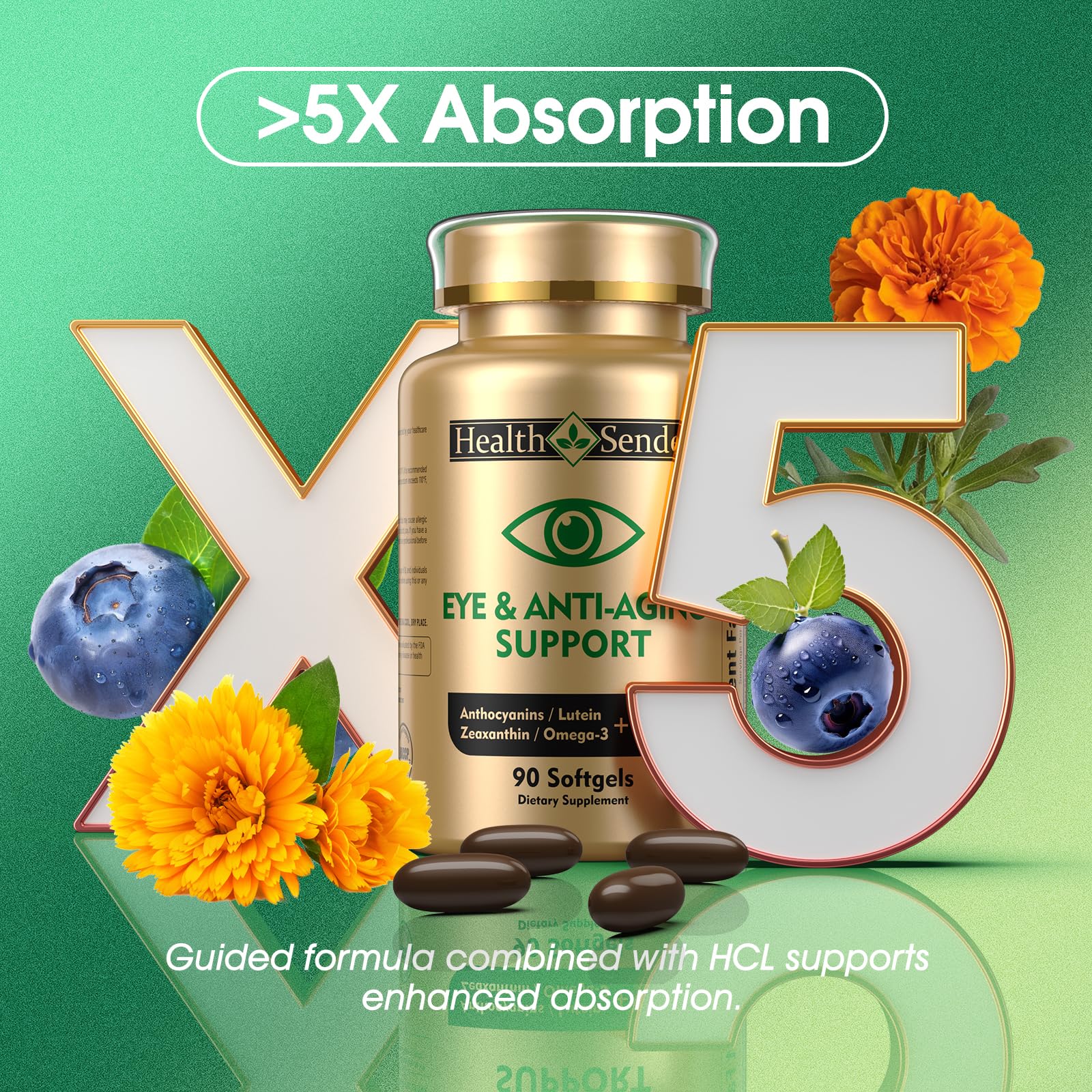 HealthSender 37-in-1 Eye Vitamin – AREDS2 Inspired Eye Support