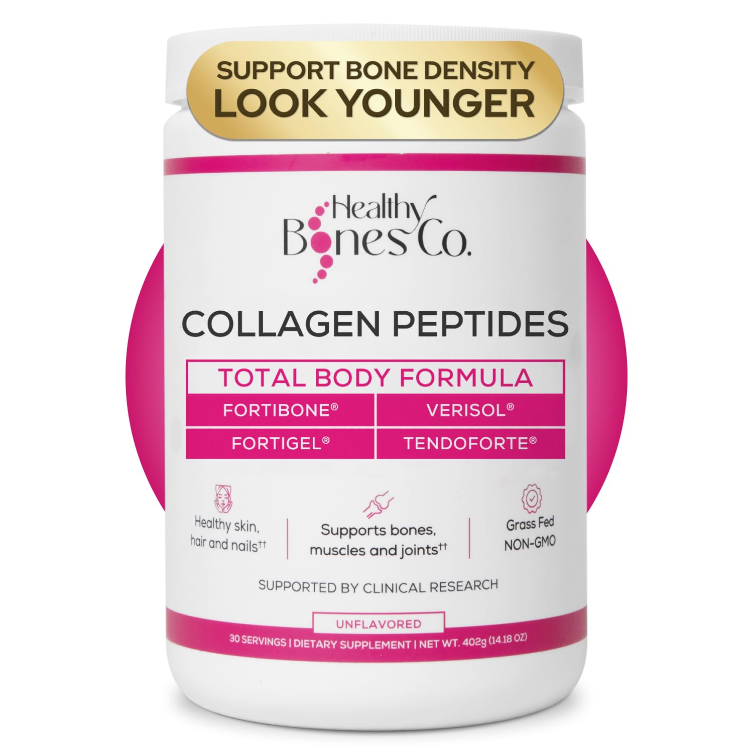 Healthy Bones Co. FORTIBONE Premium Bone Health Collagen Peptides