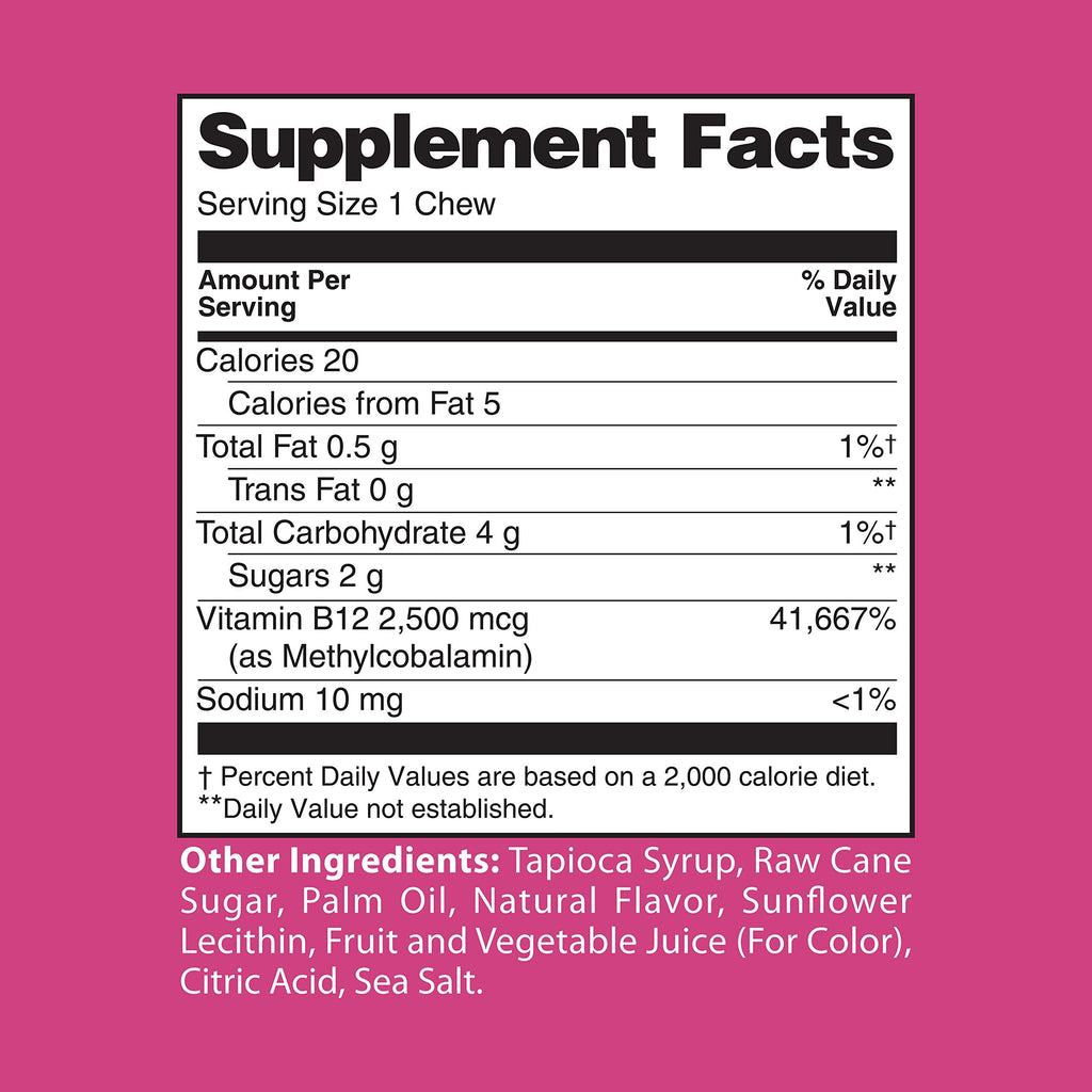 Healthy Delights Naturals Biotin Soft Chews 5000mcg, Wild Berry – Hair, Skin & Nails