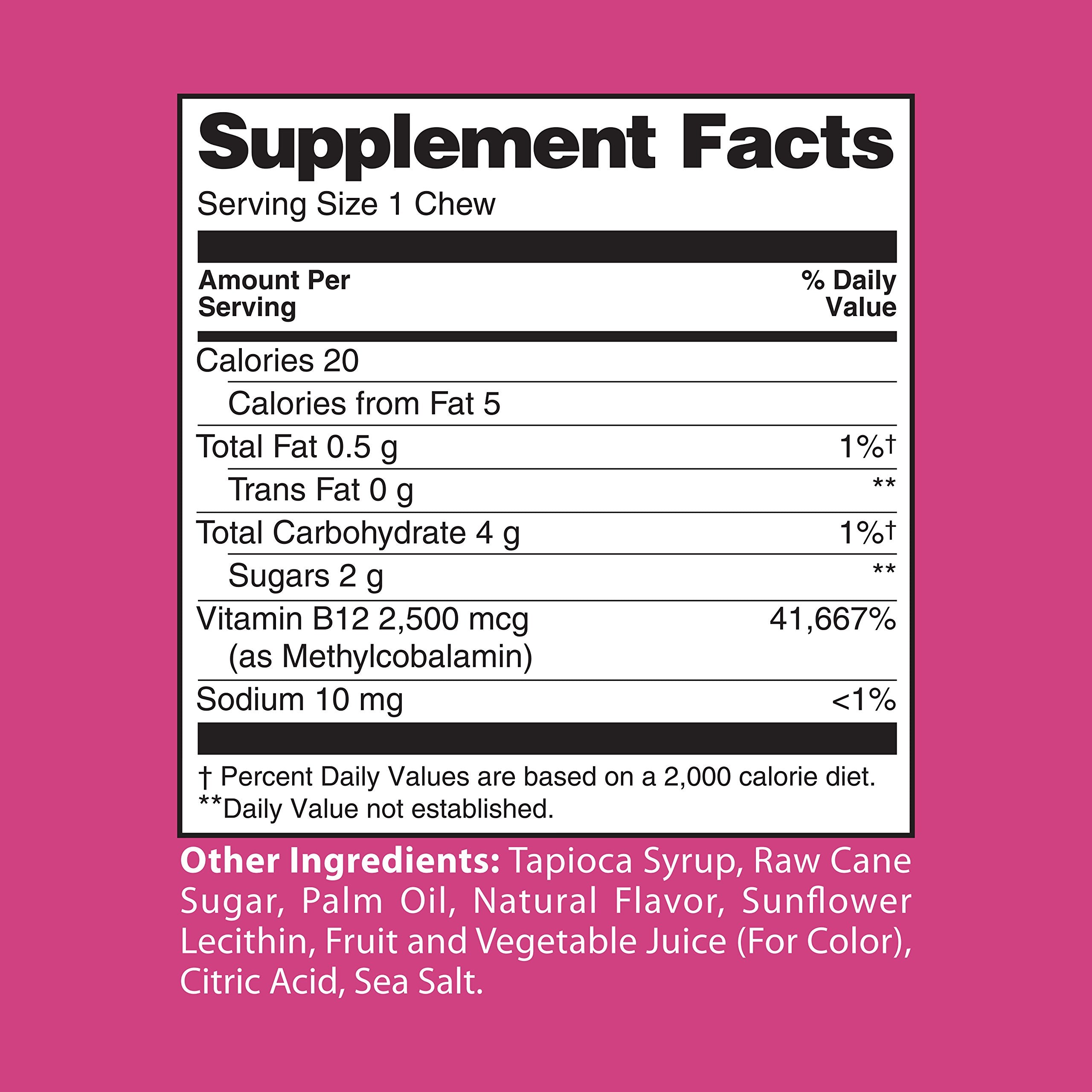 Healthy Delights Naturals Biotin Soft Chews 5000mcg, Wild Berry – Hair, Skin & Nails
