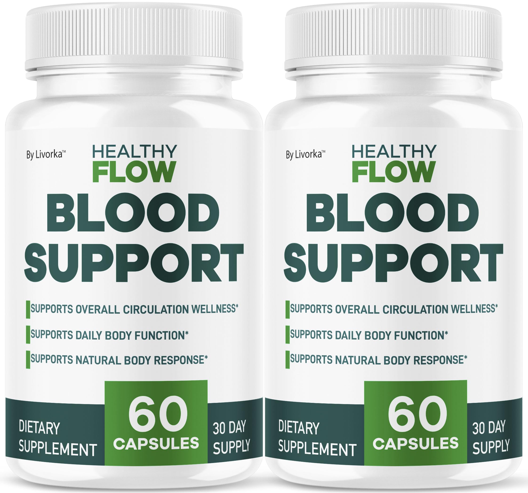 (2 Pack) Healthy Flow Blood Support – Premium Daily Capsules – 120 Count