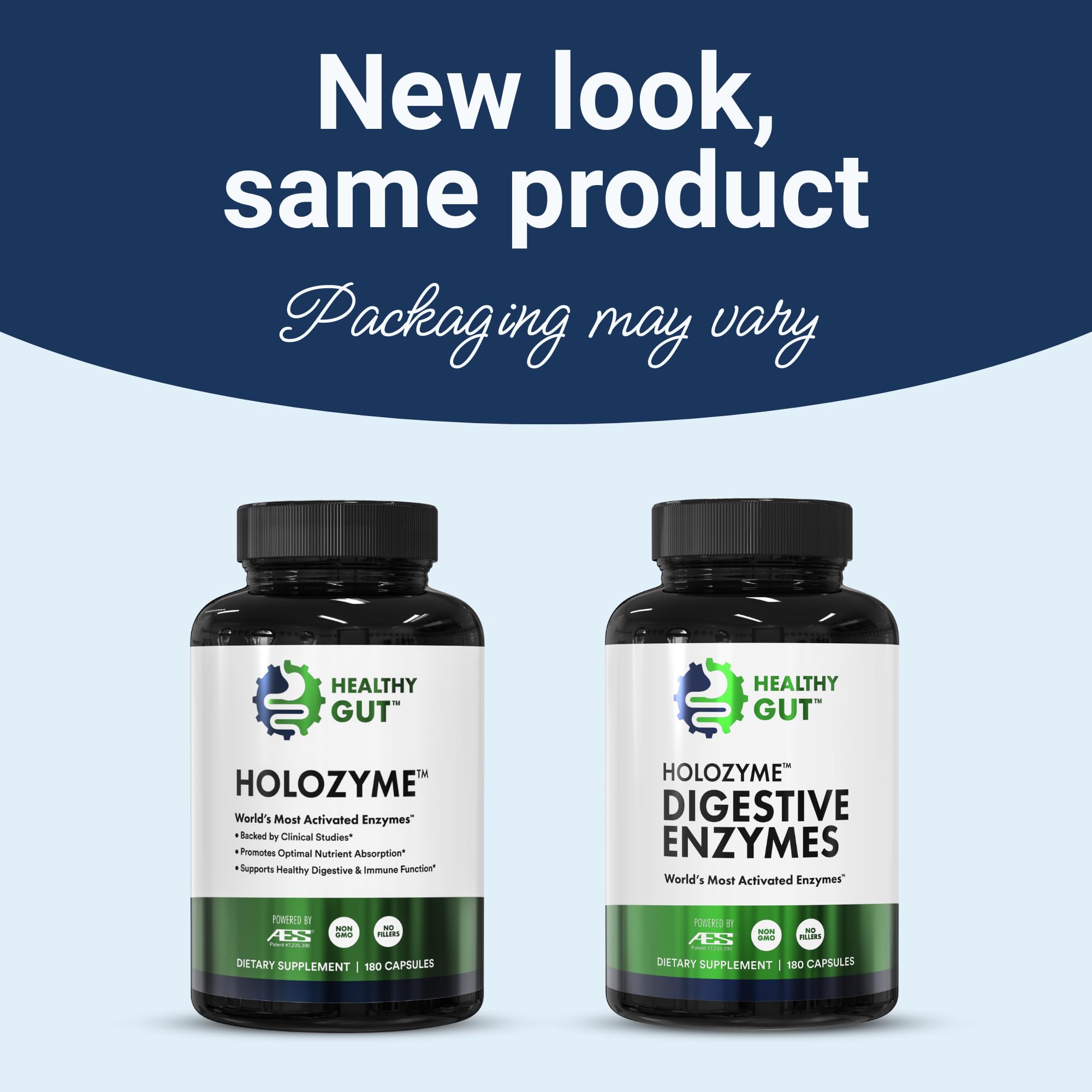 Healthy Gut HoloZyme Max Strength Digestive Enzymes | FODMAP Support with Inulinase, Amyloglucosidase & Invertase | 90 Servings