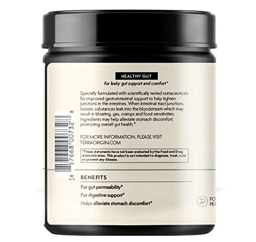 Healthy Gut Matcha Green Tea – 30 Servings with L-Glutamine, Zinc, Glucosamine & Slippery Elm Bark