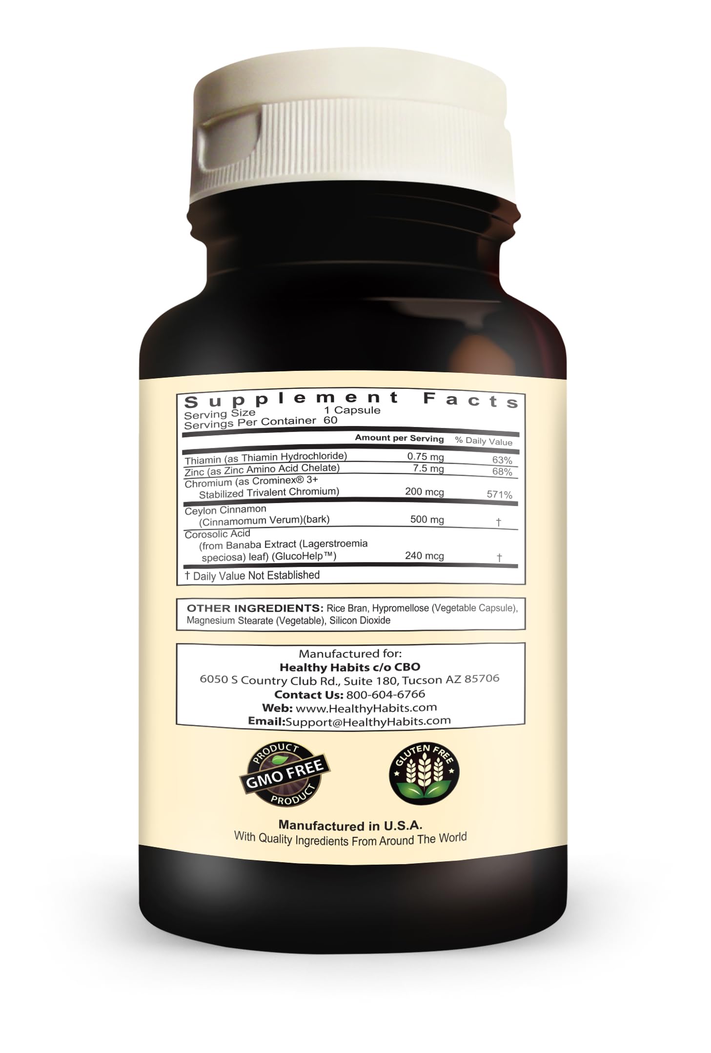 Healthy Habits StrictionD with Banaba, Cinnamon & Crominex 3+
