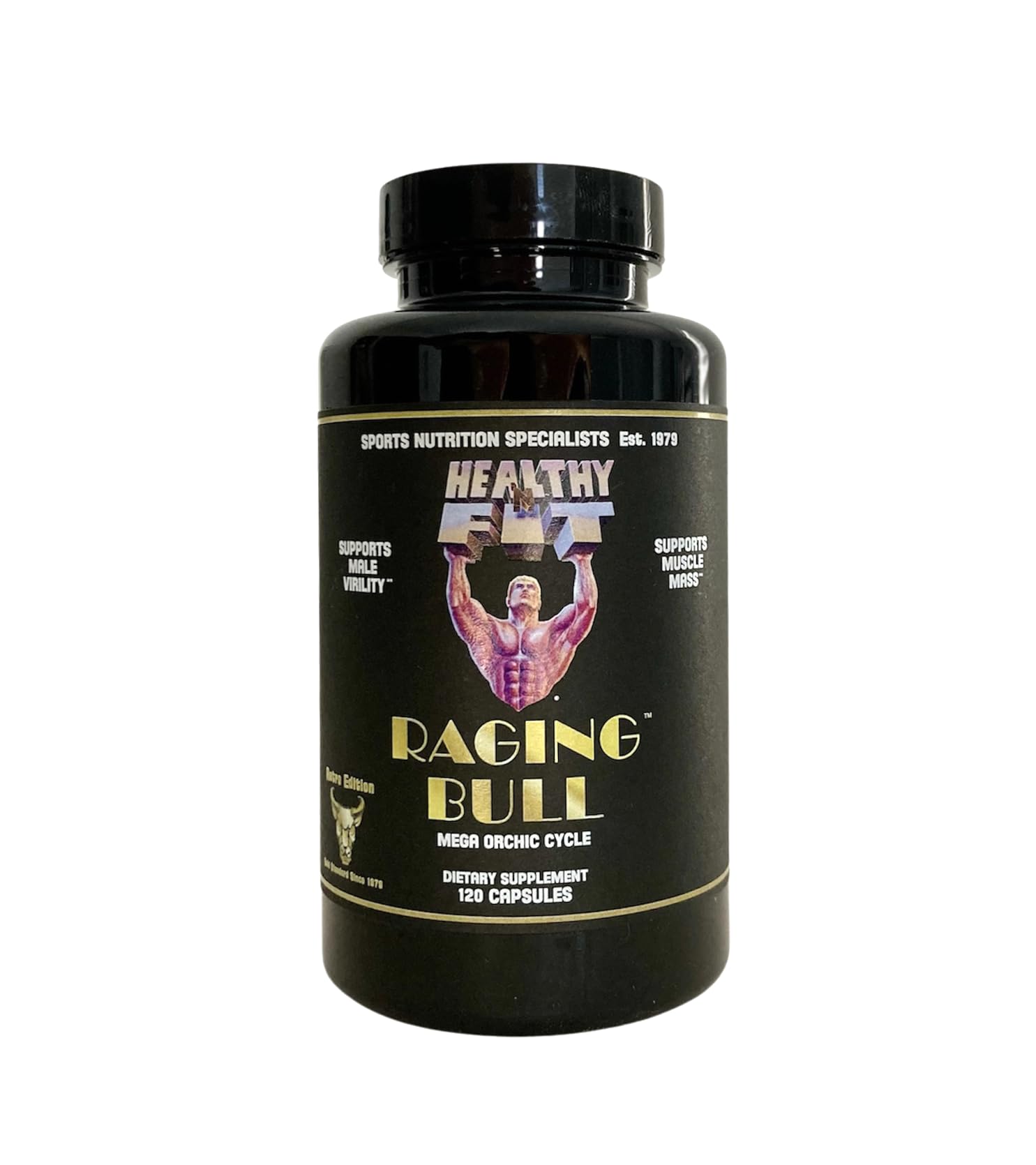 Healthy 'N Fit Raging Bull Mega Orchic - 120 Capsules (40 Day Supply) Premium Raw Orchic Glandular, Increase T Naturally