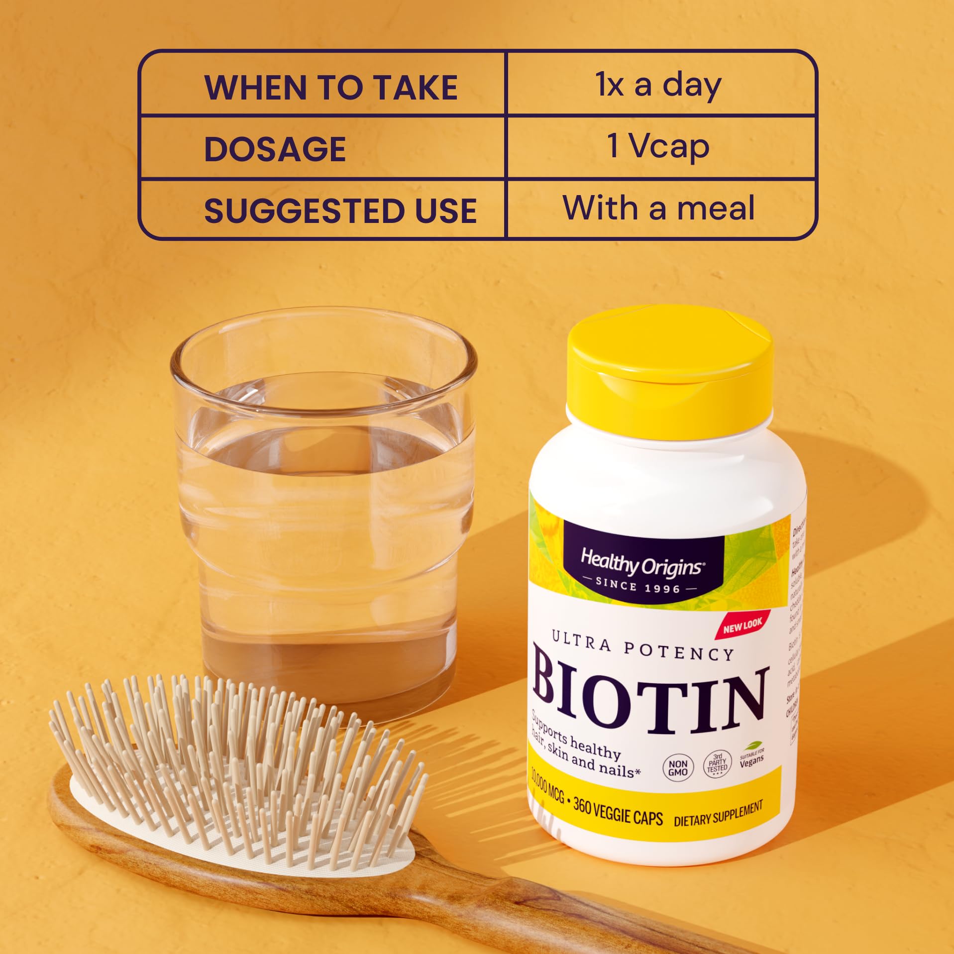 Healthy Origins Biotin 10,000 mcg – USP Grade, Non-GMO, Gluten Free | Hair & Nail Support