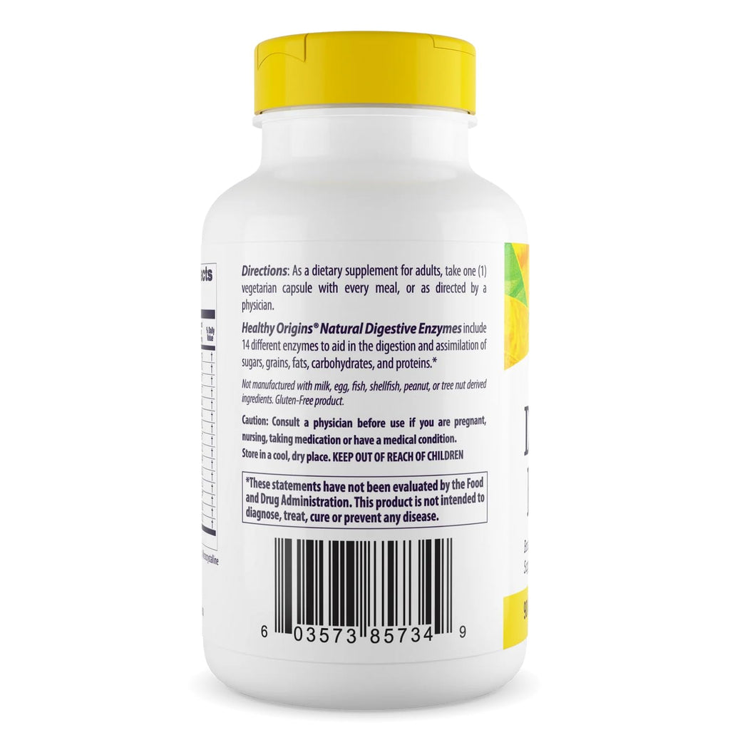 Healthy Origins Digestive Enzymes – Broad Spectrum, 90 Veggie Caps