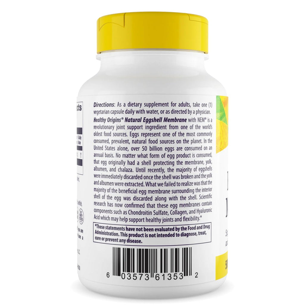 Healthy Origins Eggshell Membrane 500 mg – NEM Joint Support (30 Veggie Caps)