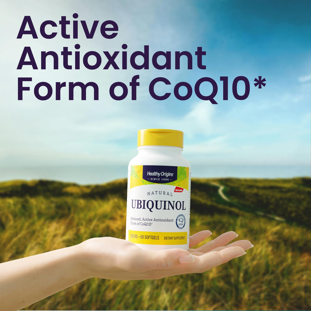 Healthy Origins Ubiquinol 300 mg Softgels – Active CoQ10 for Heart Health & Antioxidant Support