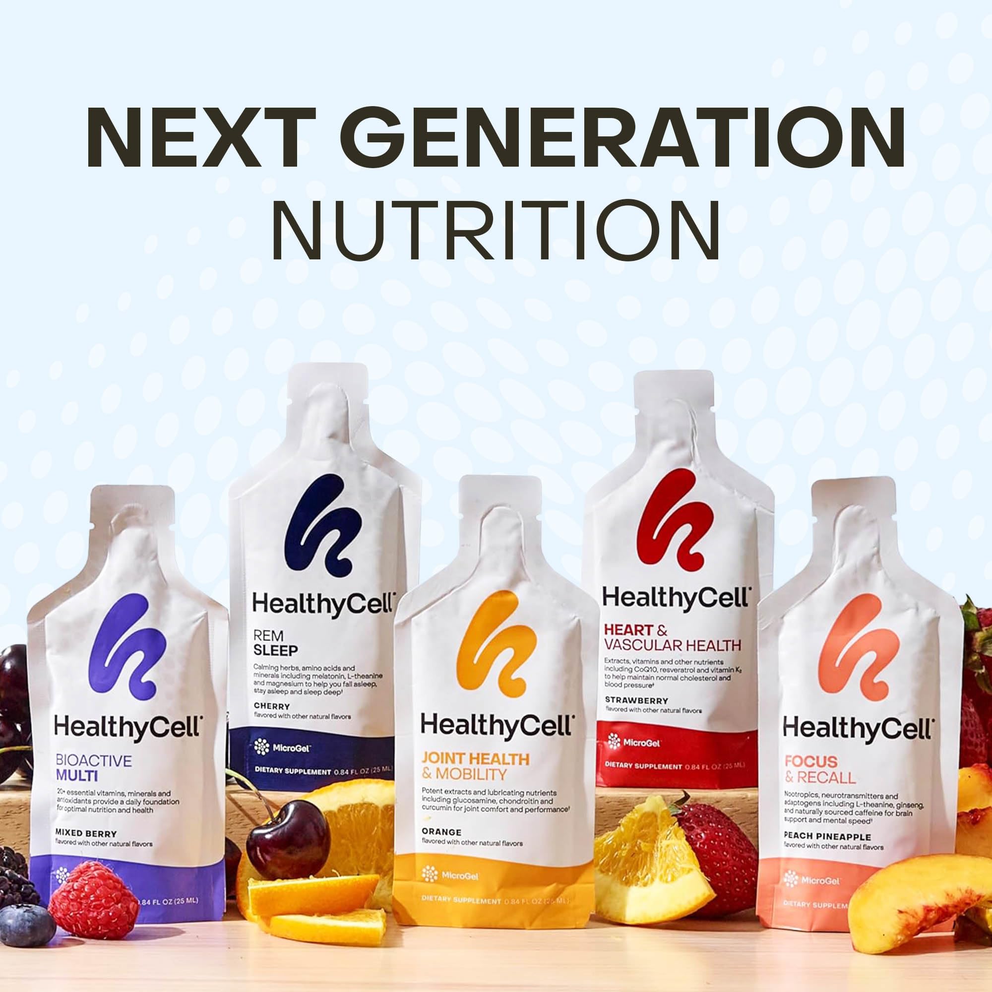 HealthyCell Bioactive Daily Liquid Multivitamin for Men & Women – 20+ Vitamins, Minerals & Antioxidants in 30 Gel Packs