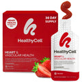 HealthyCell Heart & Vascular Health Daily Liquid Supplement – Beet Root, CoQ10, Resveratrol, Omega-3, Vitamin K2 | 30 Gel Packs
