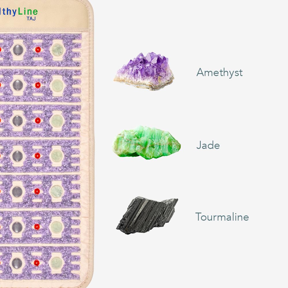 HealthyLine TAJ Far Infrared Heating Pad – 32x20 in Crystal Gemstone Mat