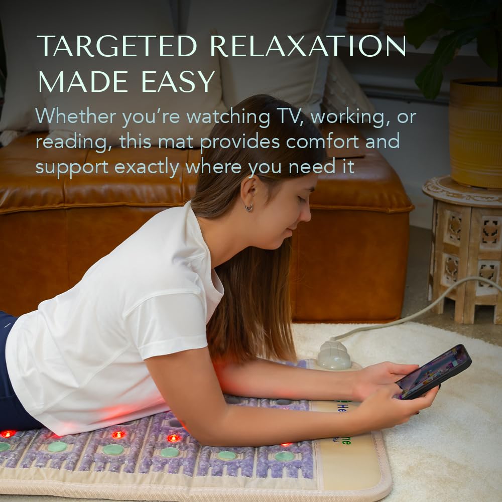 HealthyLine TAJ Far Infrared Heating Pad – 32x20 in Crystal Gemstone Mat