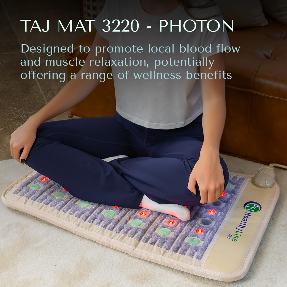 HealthyLine TAJ Far Infrared Heating Pad – 32x20 in Crystal Gemstone Mat