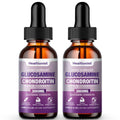 Healtionist 2 Pack Glucosamine Chondroitin MSM Liquid Drops - Extra Strength Joint Support (4 oz)