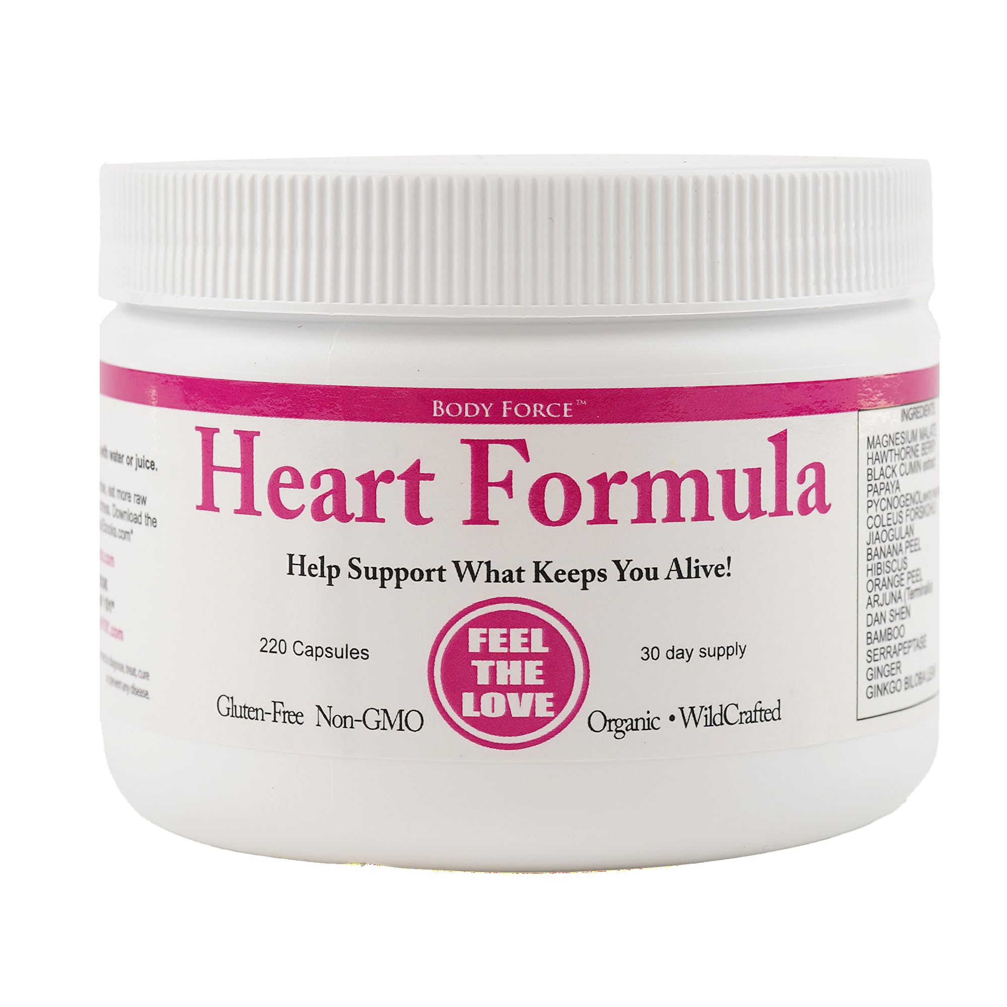 HeartCare Blend – Plant-Based Heart Formula Capsules with Magnesium Malate, Serrapeptase, Hawthorn Berries & Ginkgo Biloba