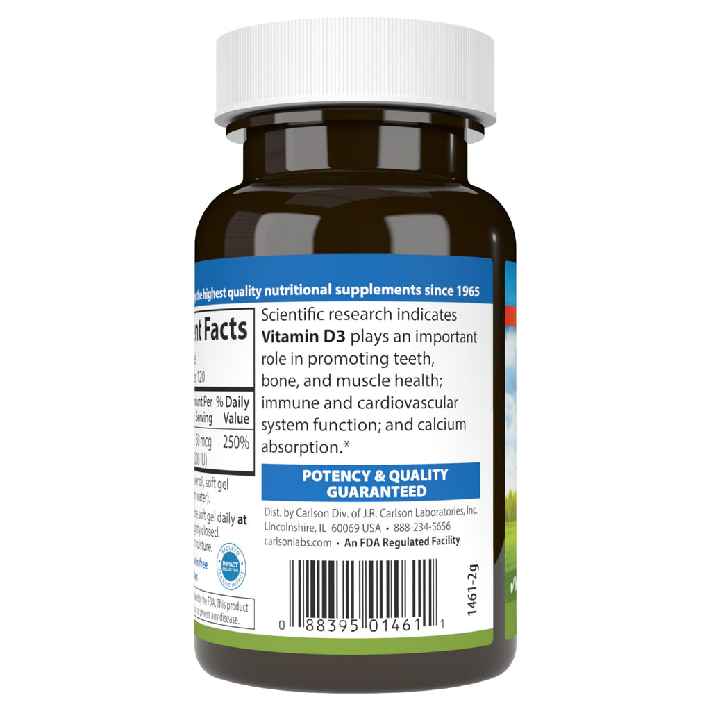 Carlson Co-Q10 100 mg – Co-Enzyme Q10 for Energy & Heart Health | 200 Softgels