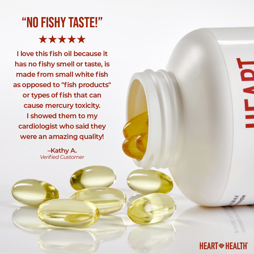 Heart Health Essential Omega-3 Fish Oil with Vitamin E – High EPA & DHA (60 Servings) | Gluten-Free & Non-GMO