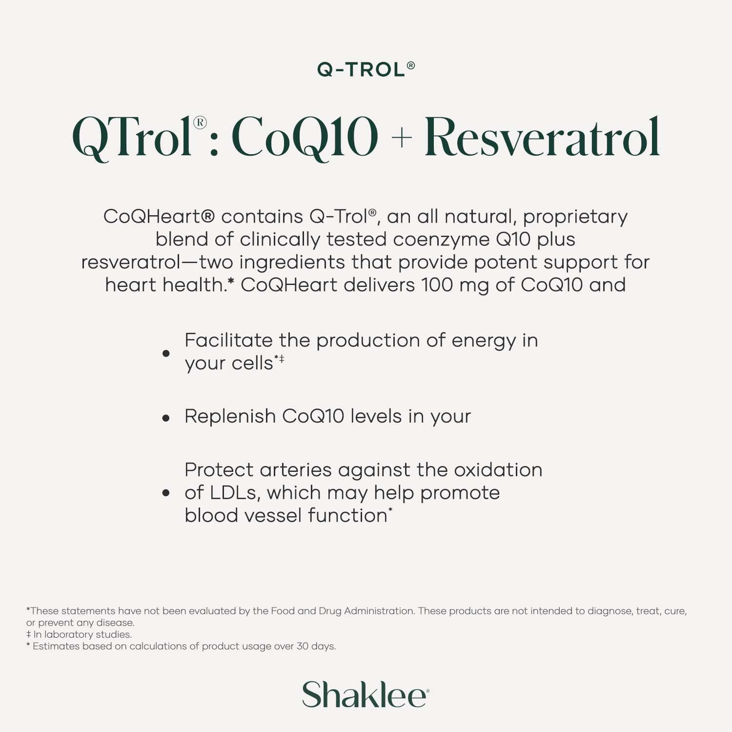 CoQHeart with Q-Trol - CoQ10 & Resveratrol for Heart Health & Energy