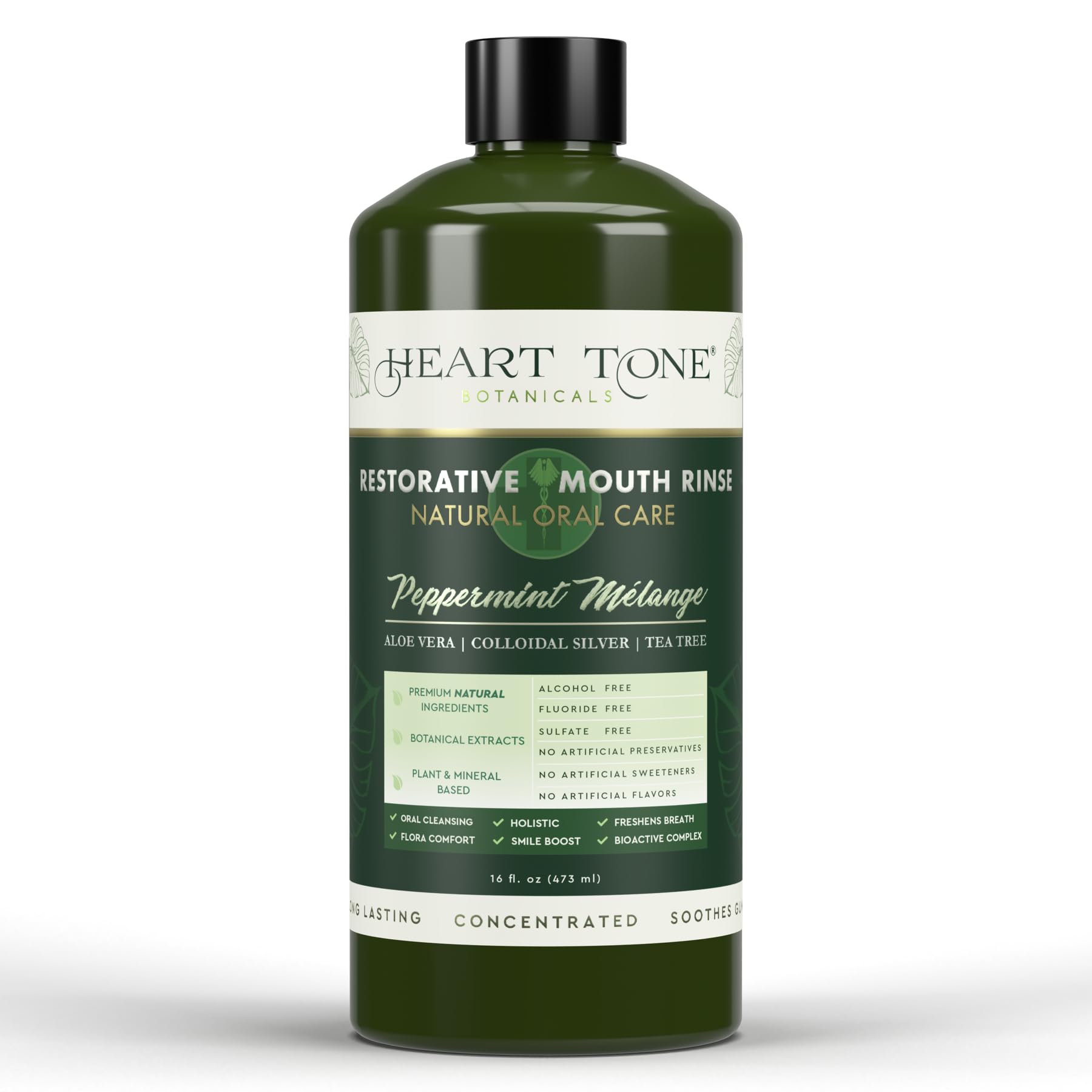 Heart Tone Botanicals Nano Silver Mouthwash – All Natural, Fluoride Free