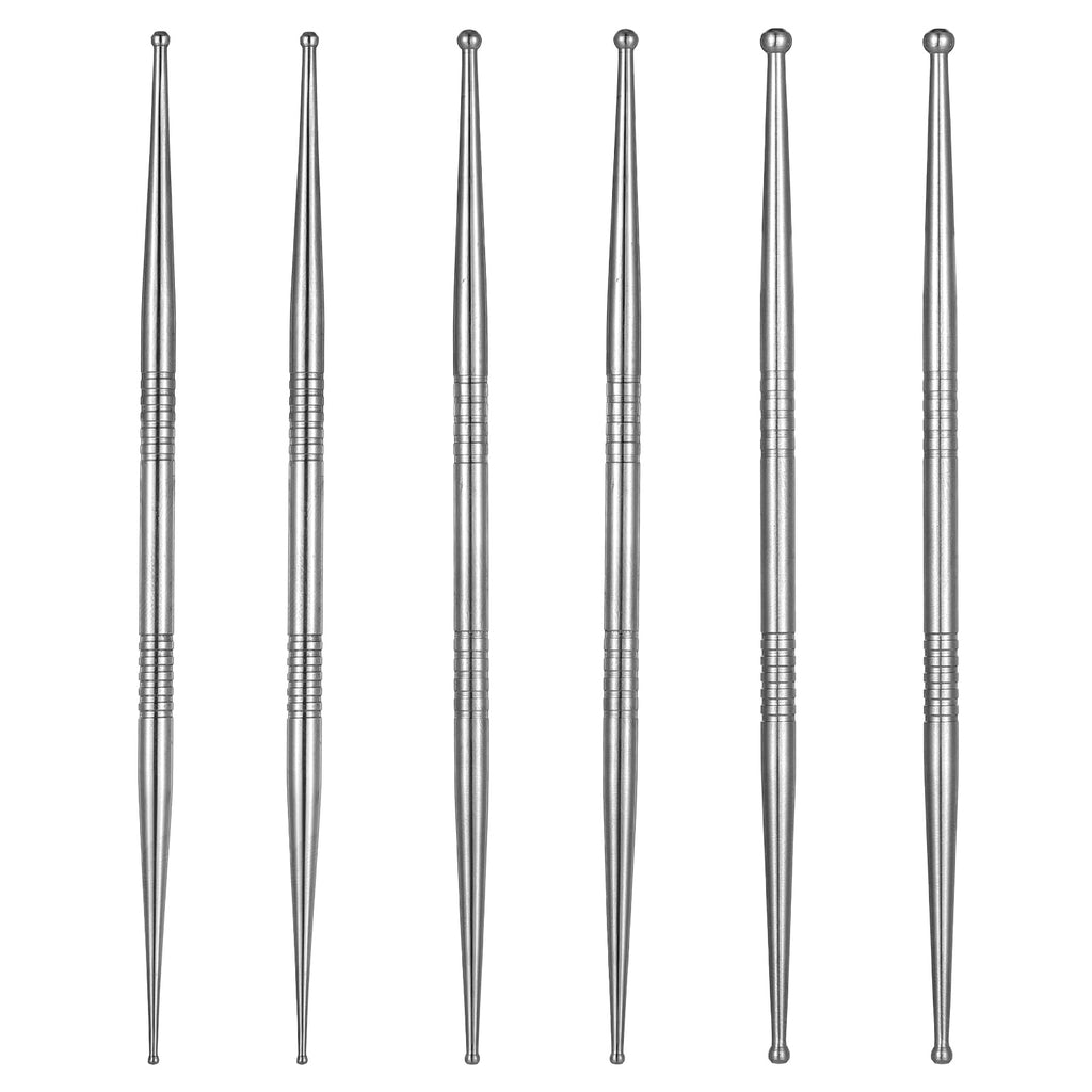Heclia Facial Reflexology Massager - Stainless Steel Acupuncture Pen (6Pcs)