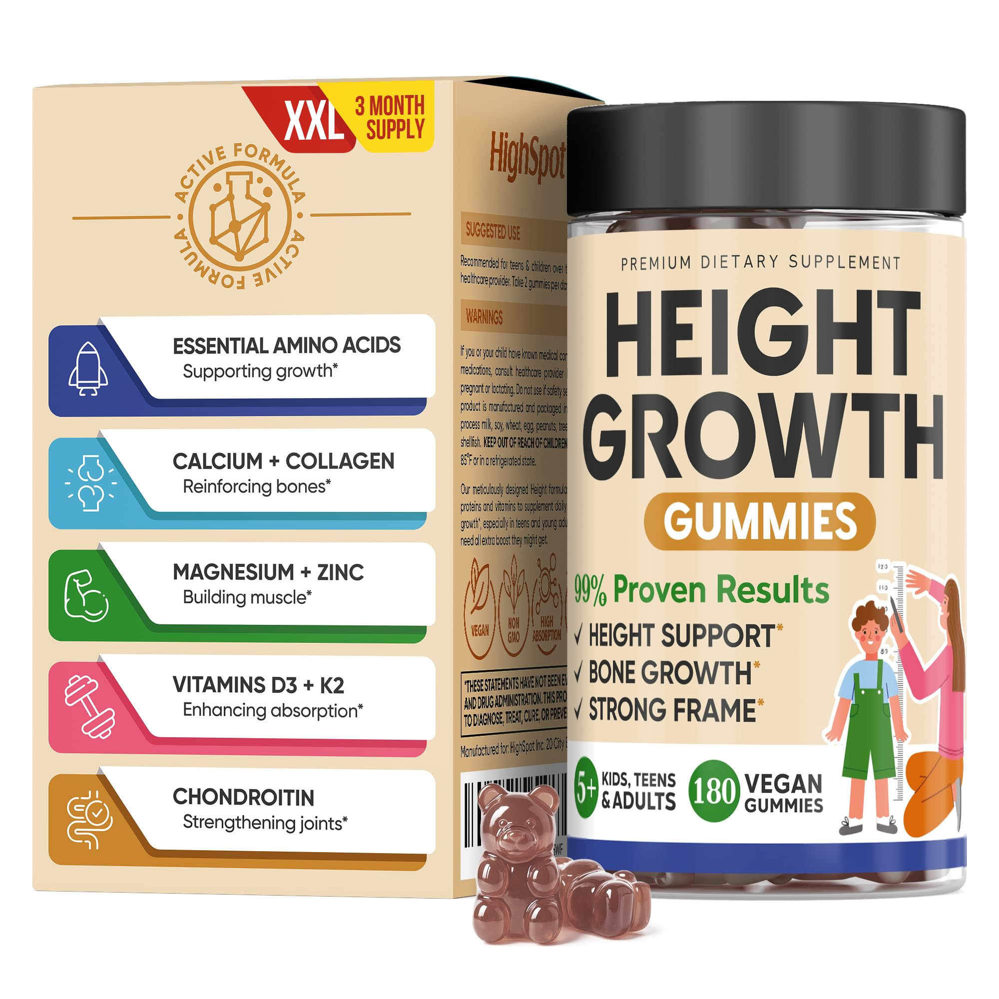 HighSpot Height Growth Gummies – Vitamins for Growth and Bone Support