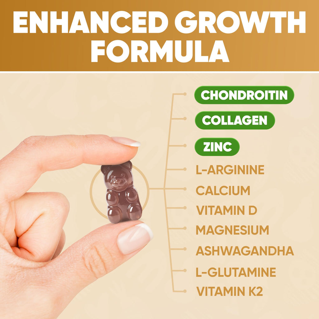 HighSpot Height Growth Gummies – Calcium 100mg, Vitamin K2 D3 25mcg, Magnesium Glycinate, Zinc
