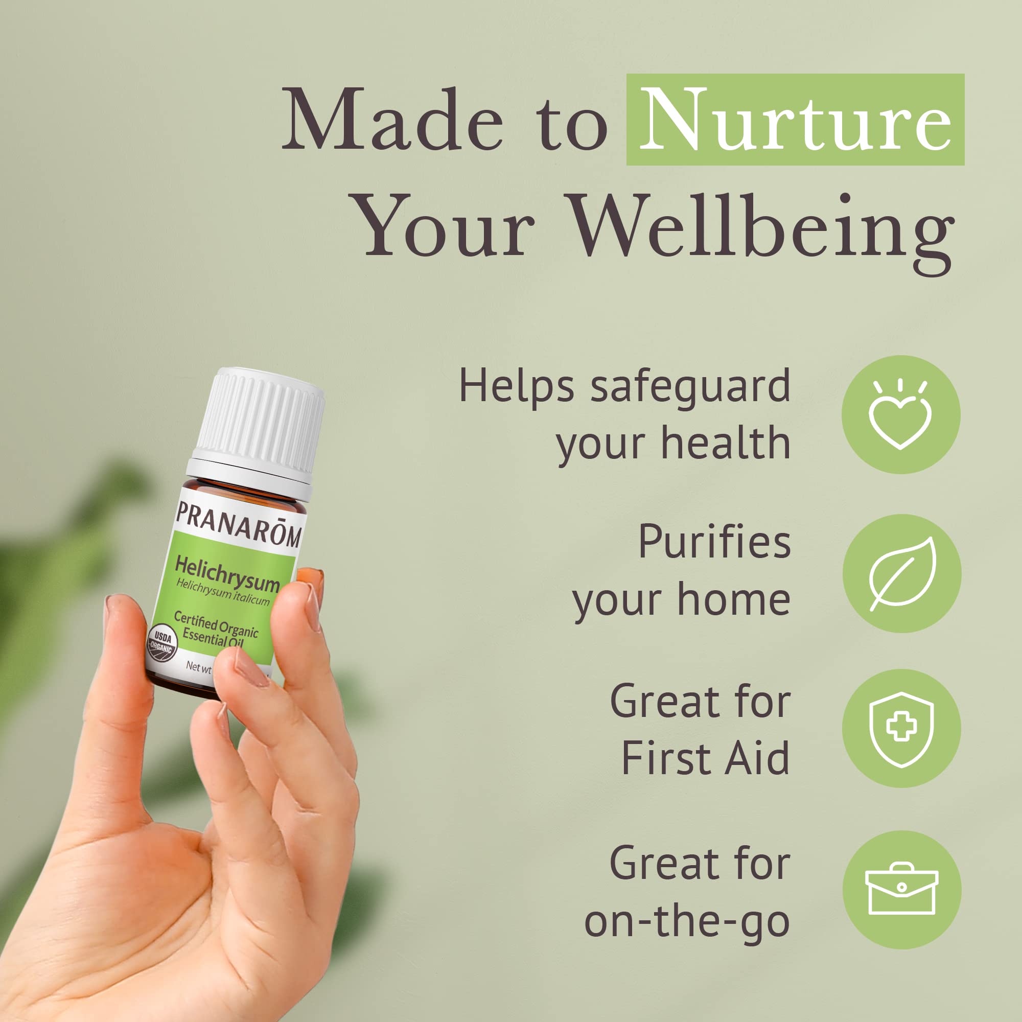 Pranarom Helichrysum Essential Oil 2ml – USDA Organic, Pure Therapeutic Grade