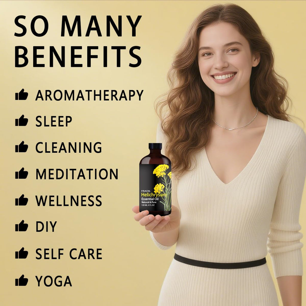 Helichrysum Essential Oil 4 oz (120 ml) – Diffuser, DIY & Gift