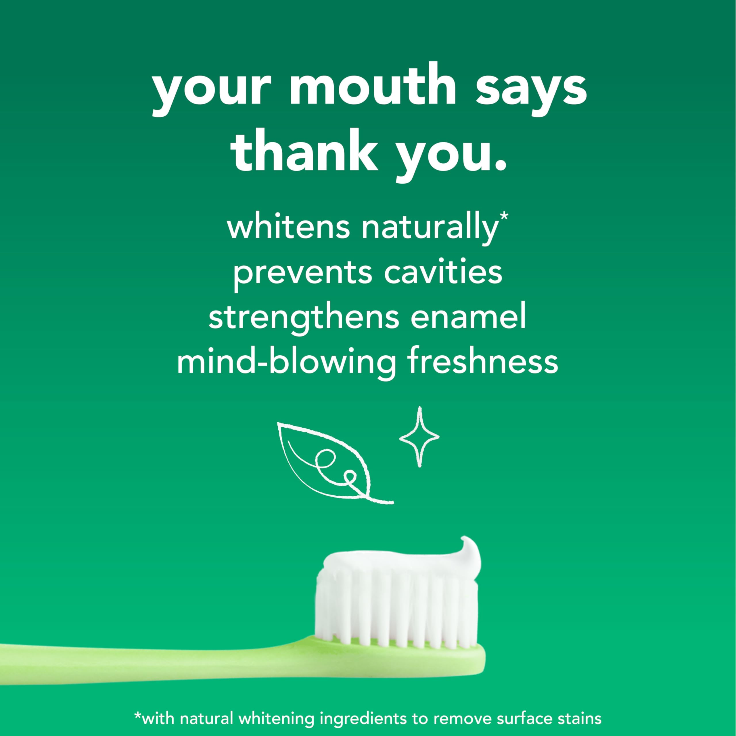 hello Naturally Whitening Fluoride Toothpaste — Mint, 3 Pack (4.7 oz tubes)