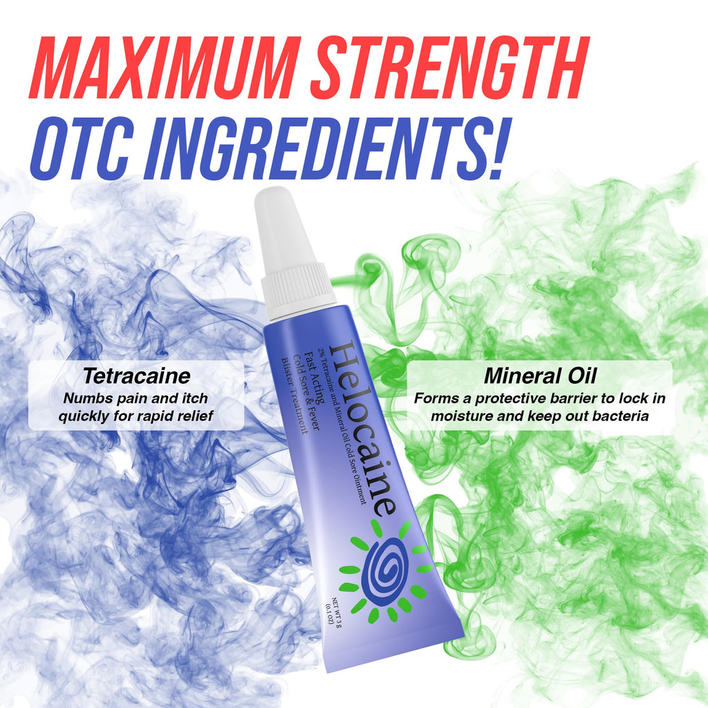 Helocaine Fast-Acting Cold Sore & Mouth Pain Relief Ointment — 3g Tube
