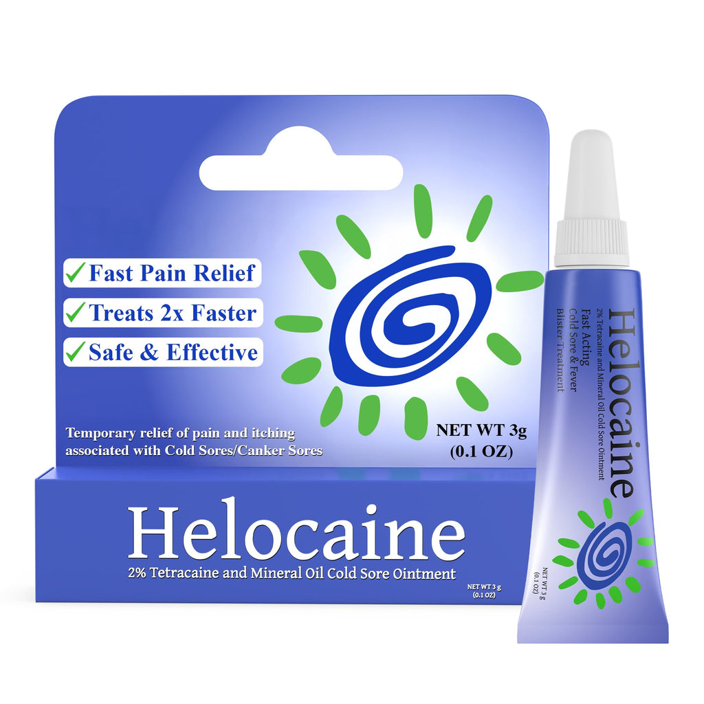 Helocaine Fast-Acting Cold Sore & Mouth Pain Relief Ointment — 3g Tube