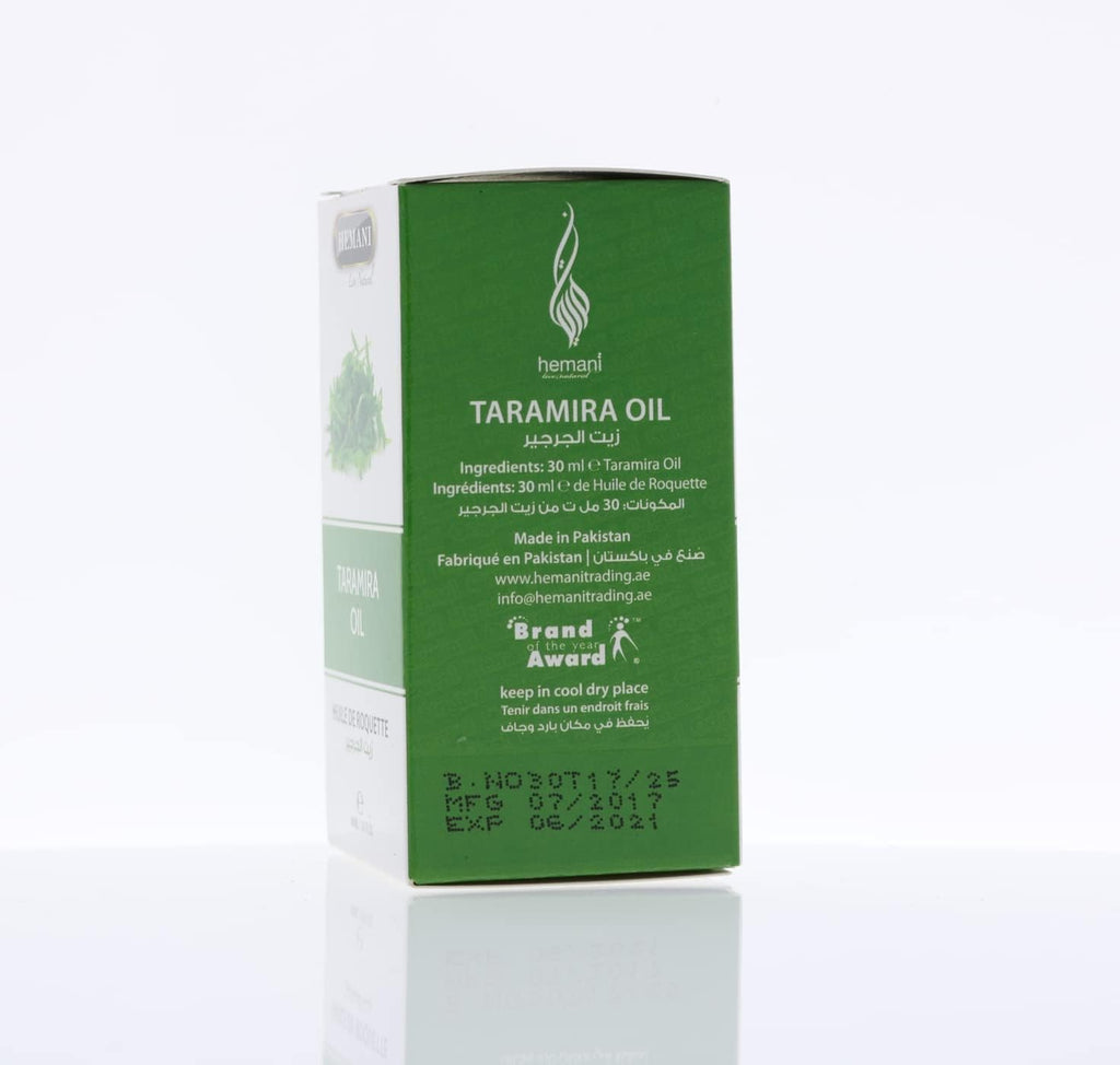 Hemani Taramira Oil 30ml - 100% Pure Eruca Sativa Seed Oil for Skin & Hair