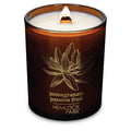 Hemlock Park Amber & Gold Wood Wick Candle – Handcrafted Coconut Wax, 7.2 oz, Pomegranate Passion Fruit