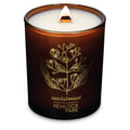 Hemlock Park Amber & Gold Wood Wick Candle – Coconut Wax, Sandalwood, 7.2 oz