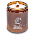 Hemlock Park Crackling Wood Wick Candle – Coconut Wax 8 oz (Yuzu Citrus)