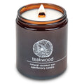 Hemlock Park Crackling Wood Wick Candle – Coconut Wax, Teakwood, 8 oz
