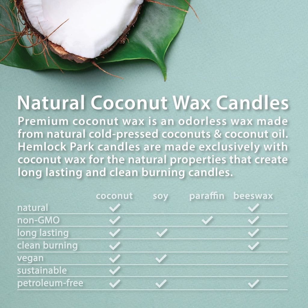 Hemlock Park Crackling Wood Wick Candle - 16 oz Natural Coconut Wax (Lily of The Valley)