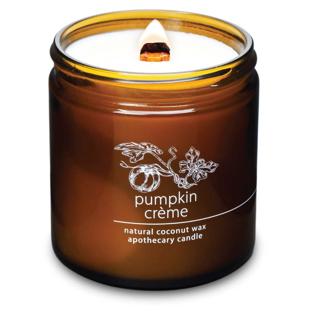 Hemlock Park Crackling Wood Wick Candle - 16 oz Coconut Wax, Pumpkin Creme