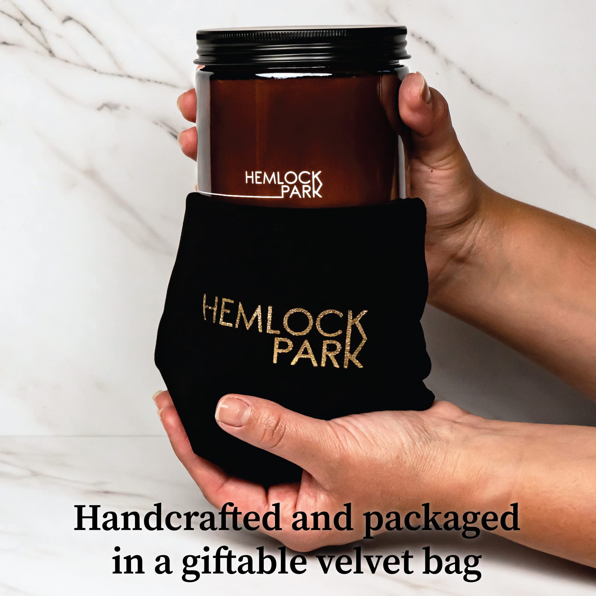 Hemlock Park Crackling Wood Wick Candle – Handcrafted Coconut Wax, 16 oz (High Desert)