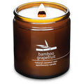 Hemlock Park Crackling Wood Wick Candle - Handcrafted Natural Coconut Wax, 16 oz, Bamboo Grapefruit
