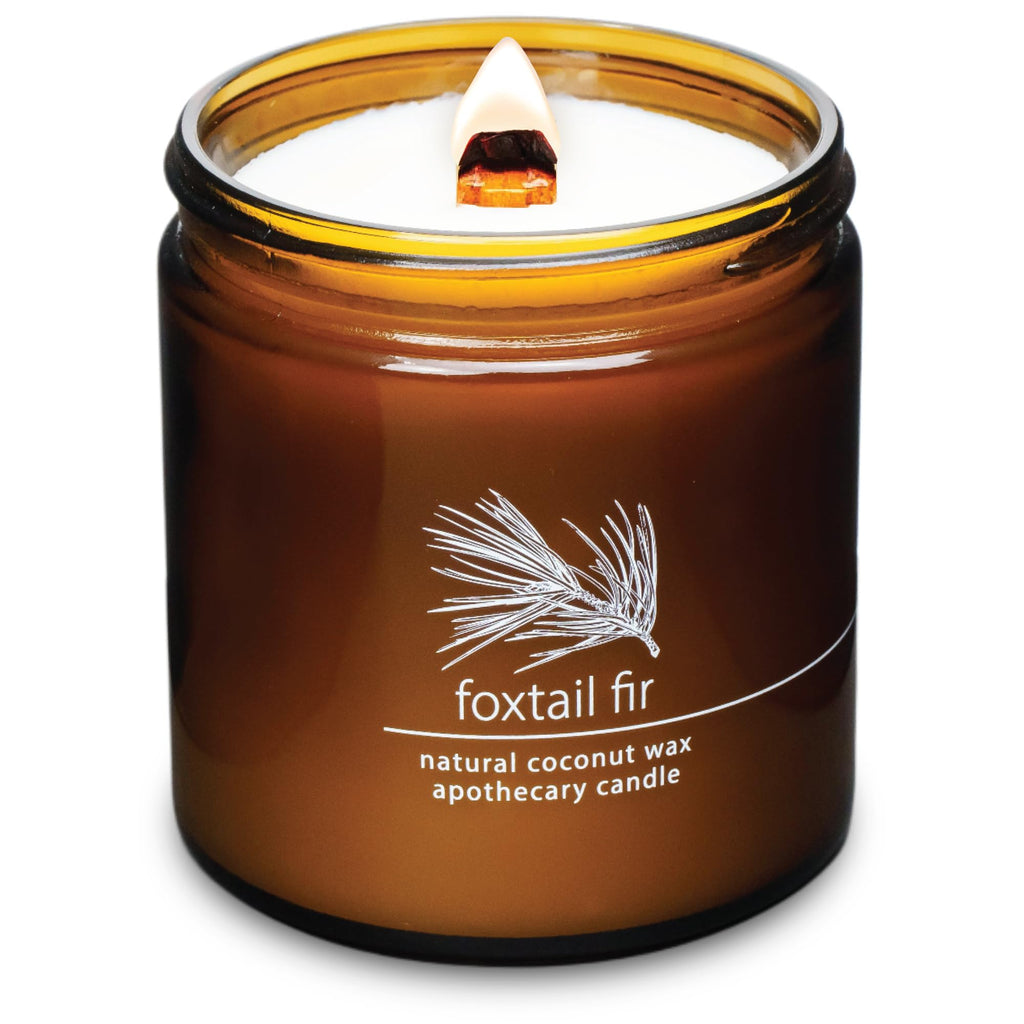Hemlock Park Crackling Wood Wick Candle – Large 16 oz Coconut Wax (Foxtail Fir)