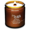 Hemlock Park Crackling Wood Wick Candle – 16 oz Coconut Wax, Smoked Palo Santo