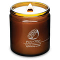 Hemlock Park Crackling Wood Wick Candle – Handcrafted with Natural Coconut Wax (16 oz, Yuzu Citrus)